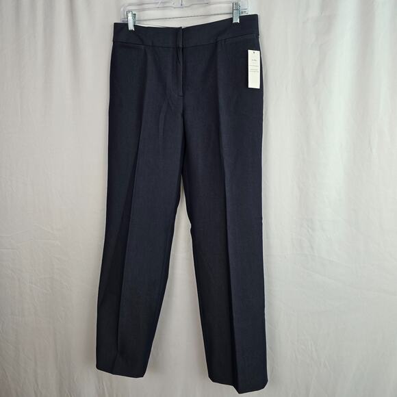 Liz Claiborne Audra Straight Leg Pants Women's 8 Athens Navy NWT - Picture 8 of 16